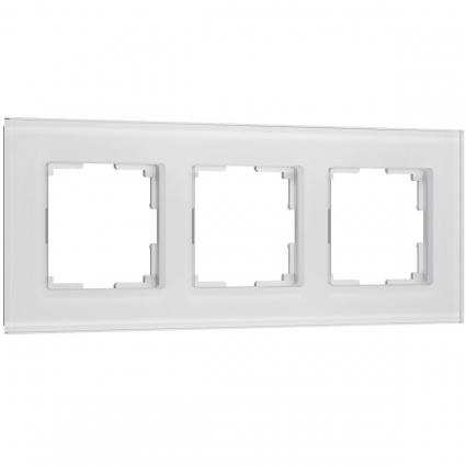 Рамка Werkel Senso на 3 поста белый стекло soft-touch W0033101 4690389200410