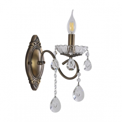 Бра Lumion CLASSI 8346/1W в классическом стиле, цвет прозрачный, мощность 40 Вт