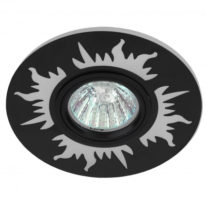 Встраиваемый светильник ЭРА LED с подсветкой DK LD30 BK Б0036498, в стиле модерн, цвет черный
