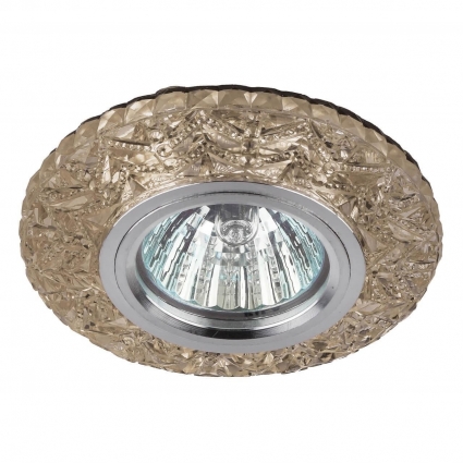 Встраиваемый светильник ЭРА LED с подсветкой DK LD4 CHP/WH Б0028122, в стиле модерн, цвет коричневый
