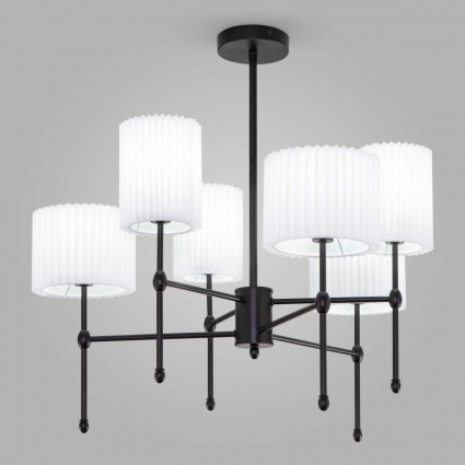 Подвесная люстра Eurosvet Notturno 60162/6 черный Smart в классическом стиле, цвет белый