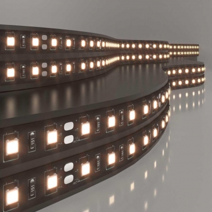 Светодиодная лента Elektrostandard 9,6W/m 120LED/m 2835SMD теплый белый 5M a063872, цвет черный, мощность 9.6 Вт