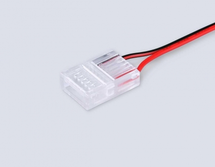 Соединитель гибкий односторонний AMBRELLA LIGHT ILLUMINATION COB 12/24V для лент 12mm (2 конт.) (10шт. в комплекте) GS7378 в стиле Хай-тек, цвет прозрачный
