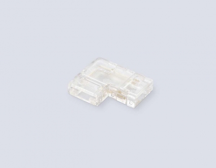 Соединитель угловой AMBRELLA LIGHT ILLUMINATION COB 12/24V для лент 10mm (2 конт.) (10шт. в комплекте) GS6861 в стиле Хай-тек, цвет прозрачный