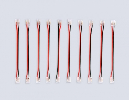 Соединитель гибкий двухсторонний AMBRELLA LIGHT ILLUMINATION COB 12/24V для лент 8/10mm (2 конт.) (10шт. в комплекте) GS7895 в стиле Хай-тек, цвет прозрачный