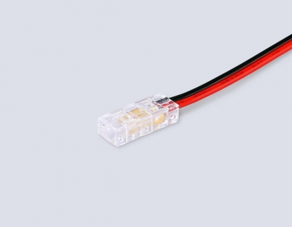 Соединитель гибкий односторонний AMBRELLA LIGHT ILLUMINATION COB 12/24V для лент 5mm (2 конт.) (10шт. в комплекте) GS7373 в стиле Хай-тек, цвет прозрачный
