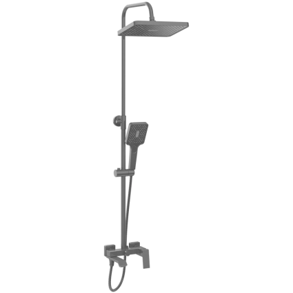 Душевая стойка Haiba HB24575-3 оружейная сталь штанга 141 см, шланг 150 см
