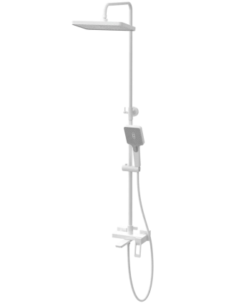 Душевая стойка Haiba HB24732-8 белая цвет белый, штанга 157.3 см, шланг 150 см