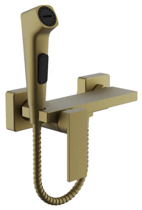 Гигиенический душ BELZ B653 B55653-5 со смесителем, матовое золото, 1 режим