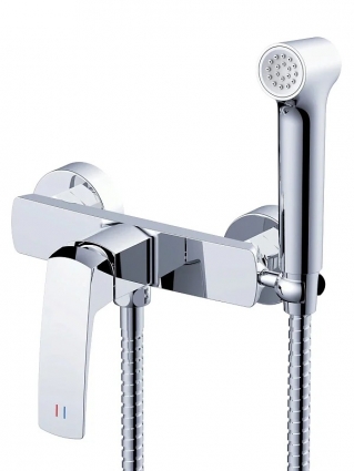 Гигиенический душ Azario Conda AZ-K2511 со смесителем, хром в современном стиле
