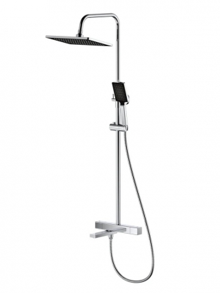 Душевая стойка Rush ST4235-60 с термостатом, хром, штанга 155.7 см, шланг 150 см