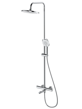 Душевая стойка Rush ST4235-70 с термостатом, хром, штанга 141.5 см, шланг 150 см