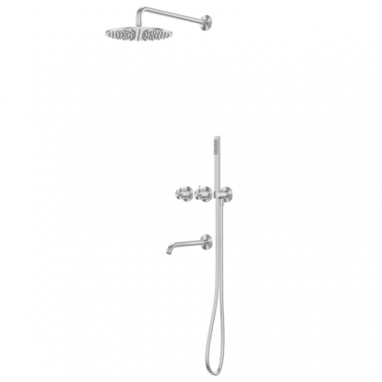 Душевой комплект Abber Wasser Kreis 316 AF8150BST С ВНУТРЕННЕЙ ЧАСТЬЮ, брашированная сталь