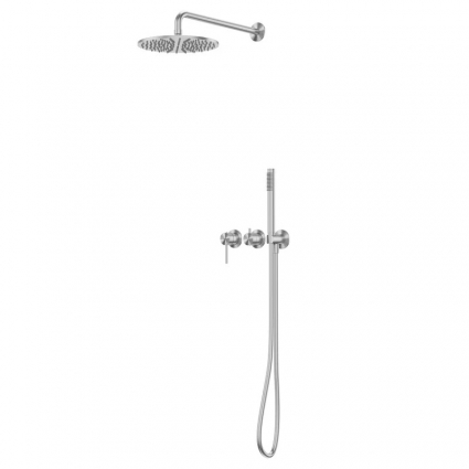 Душевой комплект Abber Wasser Kreis 316 AF8118BST С ВНУТРЕННЕЙ ЧАСТЬЮ, брашированная сталь, шланг пластиковый 150 см