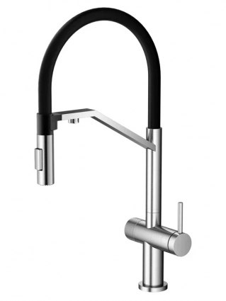 Смеситель для кухни Agger Elegant A3241422 с гибким изливом, сатин матовый, однорычажный