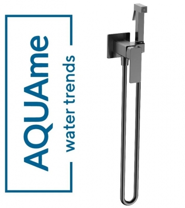 Гигиенический душ AQUAme Savona комплект темный металл AQM6817GM в современном стиле