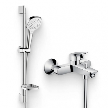 Душевой комплект Смеситель Hansgrohe Logis + Гарнитур Croma Select  E 26586400 хром,  в современном стиле