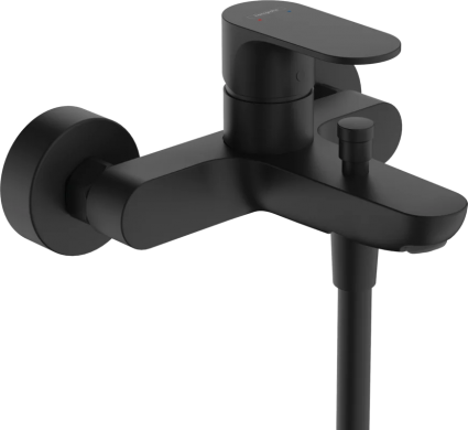Смеситель для ванны с душем Hansgrohe Rebris S 72443670 черный матовый, однорычажный, длина излива 17.3 см