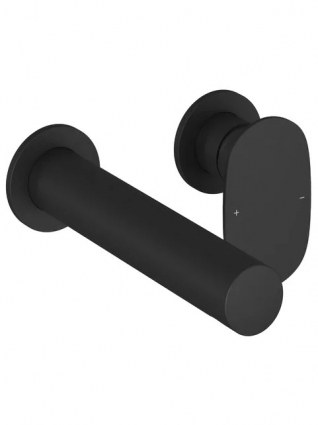 Смеситель для раковины Ravak Spring SG 019.20BL С ВНУТРЕННЕЙ ЧАСТЬЮ, черный матовый, однорычажный, длина излива 18.7 см
