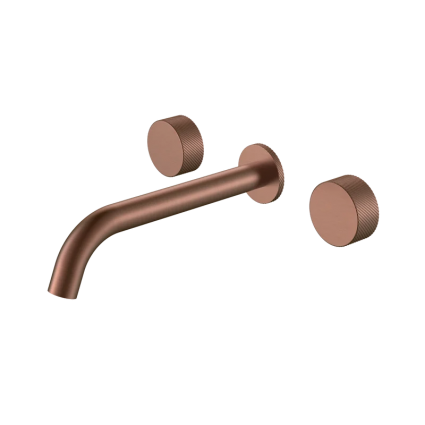 Смеситель для раковины Boheme Stick spirale 152-2-BRB.4 С ВНУТРЕННЕЙ ЧАСТЬЮ, brushed bronze, двухвентильный, бронза