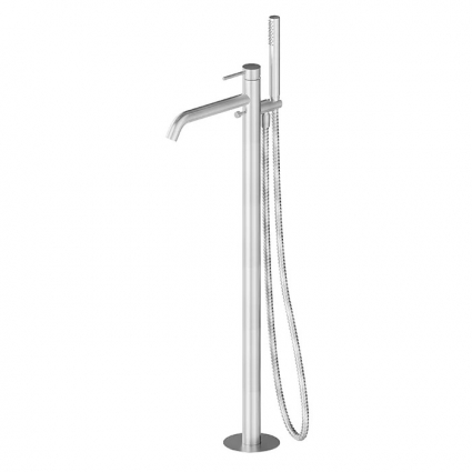Напольный смеситель для ванны с душем Newform X-Steel 316 69684EX.50.050 inox, однорычажный, сталь