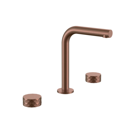 Смеситель для раковины Boheme Stick diamond 152-BRB brushed bronze бронза, длина излива 14 см