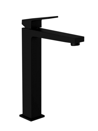 Смеситель для раковины VitrA Minimax Square A4372436EXP матовый черный однорычажный, длина излива 17.5 см