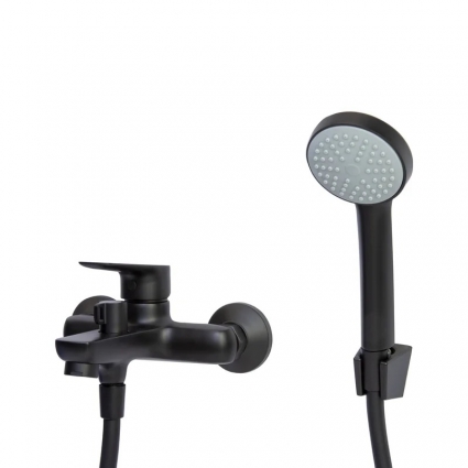 Смеситель для ванны 35k MIXLINE ML14-01BL ЧЕРНЫЙ однорычажный, черный