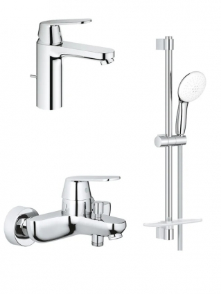 Комплект для ванной Grohe Eurosmart Cosmo 1000179 хром шланг металлический 175 см,  в современном стиле
