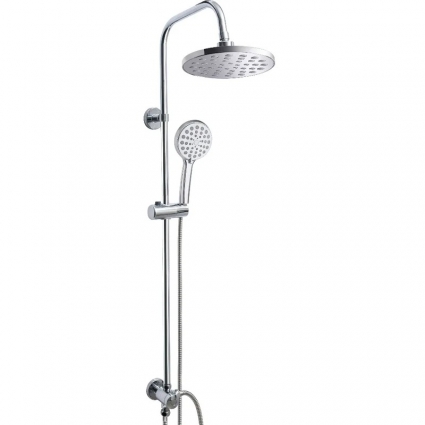 Душевая стойка OliveS KDC06 хром штанга 105 см, шланг металлический 150 см, 3 режима