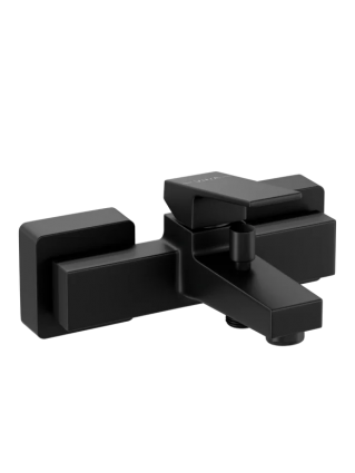 Смеситель для ванны с душем VitrA Minimax Square A4352036EXP матовый черный, однорычажный, длина излива 15.7 см