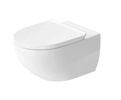 Унитаз подвесной Duravit Architec 45726900A1 безободковый, с микролифтом, глянцевый белый, 36.5x57.5 см