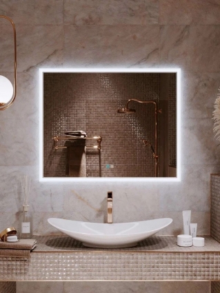 Зеркало Alavann Emma 100x80 с подсветкой, с антизапотеванием