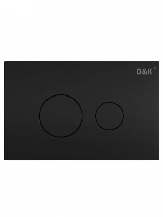 Кнопка смыва для унитаза D&K Venice DB1029025 пластик, цвет матовый черный, механическая