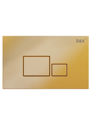 Кнопка смыва для унитаза D&K Quadro DB1519003 пластик, цвет матовое золото, механическая