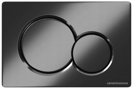Кнопка смыва для унитаза Ceramica Nova CN12-003GG пластик, цвет вороненая сталь, механическая