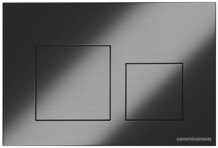 Кнопка смыва для унитаза Ceramica Nova CN12-002GG пластик, цвет вороненая сталь, механическая