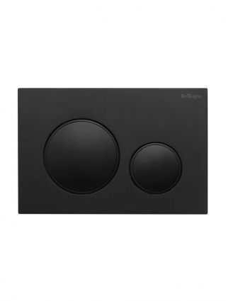Кнопка смыва для унитаза BelBagno BB-17C-NERO.M пластик, цвет матовый черный, механическая