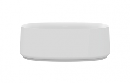Акриловая ванна Cezares Lux CZR-LUX-CENTRAL-170-82-58-MATT 170x80 см, отдельностоящая, белая матовая, овальная, вклеенный каркас, фурнитура белая, объем 226 л., с антискользящим покрытием