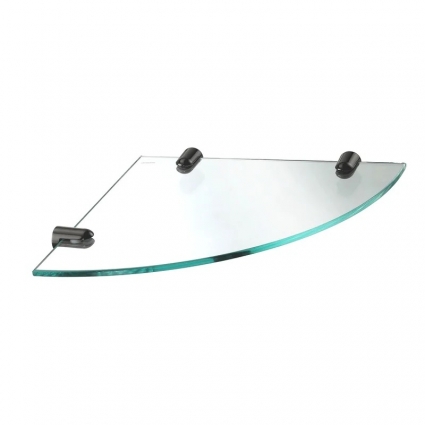 Полка Wasserkraft Glan 533PB угловая polished black цвет черный, подвесная