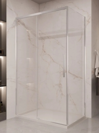 Душевой уголок Vincea Stella VSR-1ST8016CL 160x80 см, профиль хром, стекло прозрачное, прямоугольный, двери раздвижные