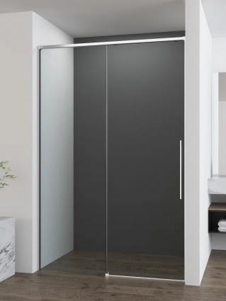 Душевая дверь в нишу Vincea Ultima VDS-7UL140CL 140 см, профиль хром, стекло прозрачное, раздвижная