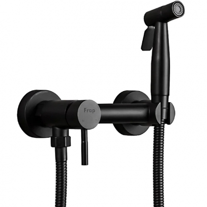 Гигиенический душ Frap F7503-6 со смесителем, черный, 1 режим
