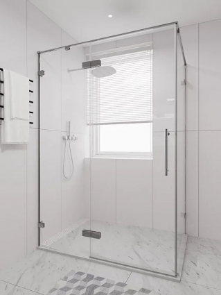 Душевой уголок Veconi Premium Alassio SP CH 120х80, профиль матовый хром, стекло прозрачное, прямоугольный, двери распашные