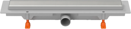 Душевой трап (лоток) Milleau Multi M550MS 55 см, решетка матовый хром, с сифоном, под плитку, выпуск боковой