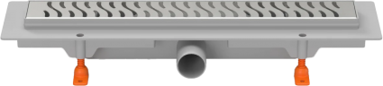 Душевой трап (лоток) Milleau Level M550LS 55 см, решетка матовый хром, с сифоном, выпуск боковой