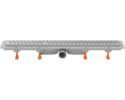 Душевой трап (лоток) Milleau Point M650PS 65 см, решетка матовый хром, с сифоном, выпуск боковой