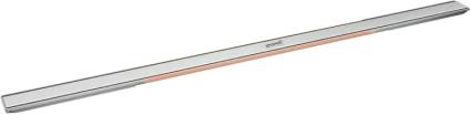 Душевой трап (лоток) Huppe Virtuoso 47H0032000000006 65 см, решетка матовый сатин, с сифоном, в пол, выпуск боковой