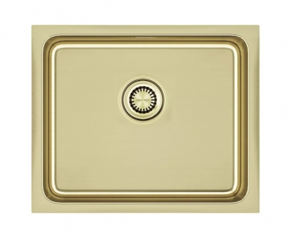 Мойка кухонная Paulmark Vista PM305444-LG светлое золото брашированная, прямоугольная
