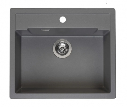 Мойка кухонная Kantera Amsterdam 54 R31056 grey silvery матовая, прямоугольная